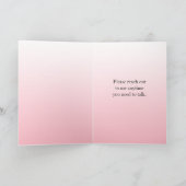 つらい時期を乗り越えているのね。私がここにいるよ カード (内部)