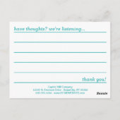 つららの枝 コメントカード ポストカード (裏面)