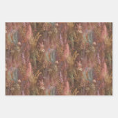 つららヴィンテージスタイル模様フローラ昆虫 ラッピングペーパーシート (正面3)