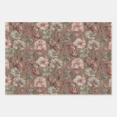 つららヴィンテージスタイル模様フローラ昆虫 ラッピングペーパーシート (正面2)