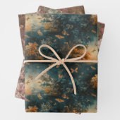 つららヴィンテージスタイル模様フローラ昆虫 ラッピングペーパーシート (インサイチュ)