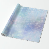 つらら 雪の結晶 氷の結晶 青 紫 誕生日 ラッピングペーパー (アンロールド)