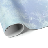 つらら 雪の結晶 氷の結晶 青 紫 誕生日 ラッピングペーパー (ロールコーナー)