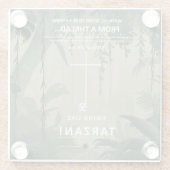 つるが糸に乗っている ガラスコースター (裏面)