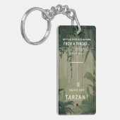 つるが糸に乗っている キーホルダー (正面左)