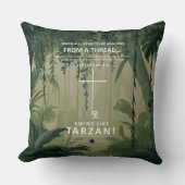 つるが糸に乗っている クッション (正面)