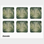 つるが糸に乗っている スクエアシール (シート)