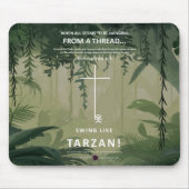 つるが糸に乗っている マウスパッド (正面)