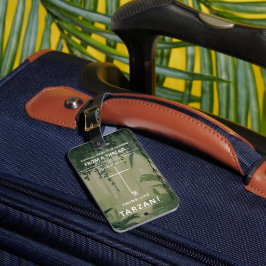 つるが糸に乗っている ラゲッジタグ