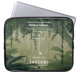 つるが糸に乗っている ラップトップスリーブ