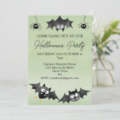 つるこうもりハロウィーン招待状 招待状 (スタンド正面)