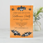 つるこうもりハロウィーン招待状 招待状 (スタンド正面)