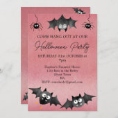 つるこうもりハロウィーン招待状 招待状 (正面/裏面)
