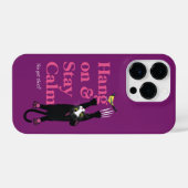 つるここ落ち着け得! cat iPhone Case iPhoneケース (裏面横)