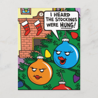 つるされるストッキング シーズンポストカード