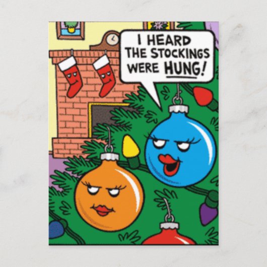 つるされるストッキング シーズンポストカード (正面)