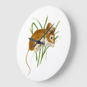 つるしているかわいく小さいマウス自然のデザイン ラージ壁時計 (傾斜)