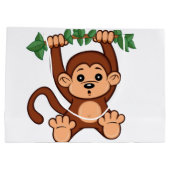 つるしている猿ちょうど ラージペーパーバッグ (裏面)