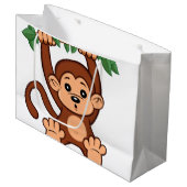 つるしている猿ちょうど ラージペーパーバッグ (正面アングル)