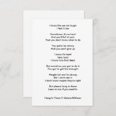 「つるそこに」の詩 エンクロージャーカード (正面/裏面)