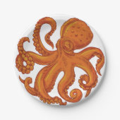 つるつる海生海タコス長い触手 ペーパープレート (正面)
