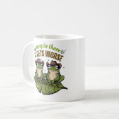 つるで、悪化する – Frog Mug コーヒーマグカップ (正面左)
