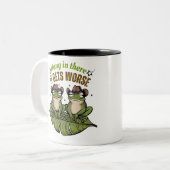 つるで、悪化する – Frog Mug ツートーンマグカップ (正面左)