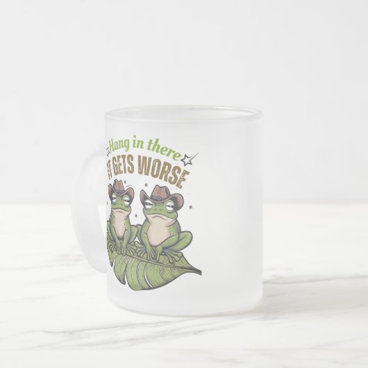 つるで、悪化する – Frog Mug フロストグラスマグカップ (正面左)
