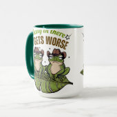 つるで、悪化する – Frog Mug マグカップ (正面左)