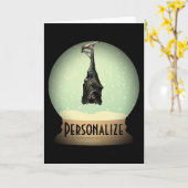 つるのこうもりスノーグローブ黒ヴィンテージゴシック秋 カード (黄色い花)