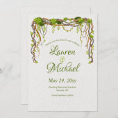 つるの枝 Save the Date 発表 招待状 (正面/裏面)