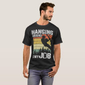つるはのまわりに私の仕事おもしろいでおもしろいす Tシャツ (正面フル)