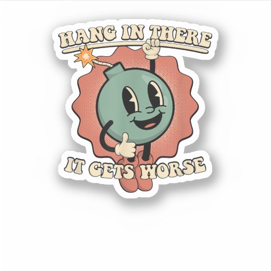 つるは悪くなる シール (正面)