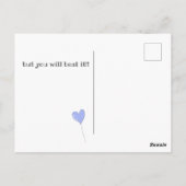 つるよ!-ビートがん – かわいい薄紫バルーン ポストカード (裏面)