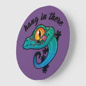 つるゲコカラフルで ラージ壁時計 (傾斜)