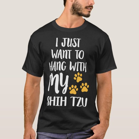 つるシーズー（犬） Tシャツ (正面)