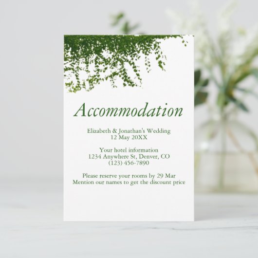 つるツアイビーグリーン結婚リーズアコモデーション エンクロージャーカード (スタンド正面)