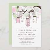 つるメイスン・ジャース結婚ズ 招待状 (正面/裏面)