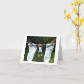 つる中に靴下を履け カード (黄色い花)