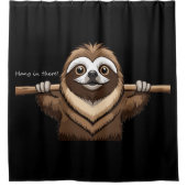 つる中」:スロースの励ましの言葉 シャワーカーテン (正面)