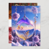 つる冬:氷の魔法結婚式招待状» 招待状 (正面/裏面)