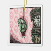 つる小妖精や小人ドールポップ・アートのゴシック セラミックオーナメント (左)