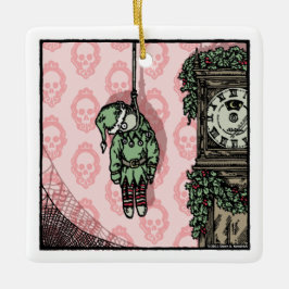 つる小妖精や小人ドールポップ・アートのゴシック セラミックオーナメント