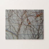 つる植物が付いているコンクリートブロックの壁 ジグソーパズル (横)