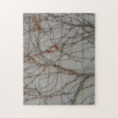 つる植物が付いているコンクリートブロックの壁 ジグソーパズル (縦)