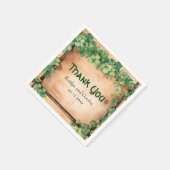 つる植物とウッドSt patricks dayラスチッ結婚クの スタンダードカクテルナプキン (角)