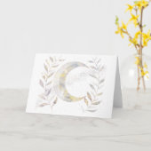 つる植物と月  カード (黄色い花)