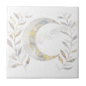 つる植物と月 タイル (正面)