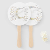 つる植物と月 ハンドファン (正面&裏面)