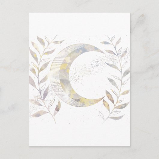 つる植物と月 ポストカード (正面)